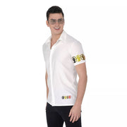 Unity Wear White All-Over Print Men's Short-Sleeve Button-Up Shirt