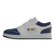 Unity 1's Blue Toe on White Men's Low State Leather Stitching Shoes