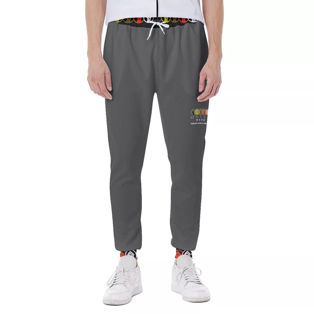 Unity Wear Horizonal Print Charcoal Grey Sports Pants