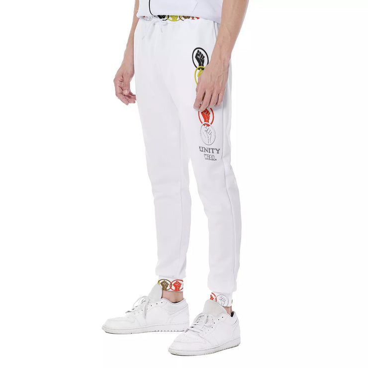Unity Wear Vertical Print White Sports Pants