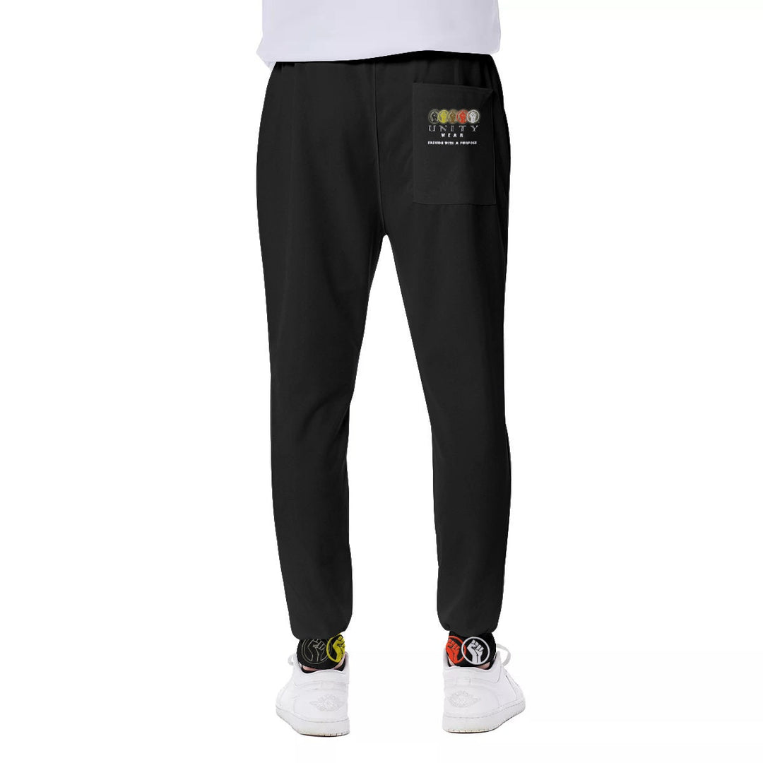 Unity Wear Vertical Print Black Sports Pants