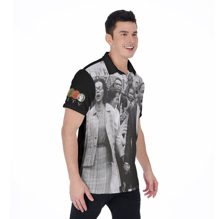 Unity Wear MLK All-Over Print Men's Polo Shirt