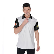 Unity Wear Black and White All-Over Print Men's Polo Shirt