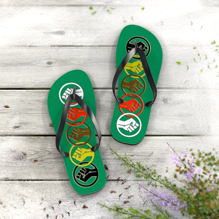 Unity Wear Women's Green Flip Flops