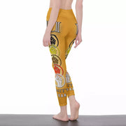Unity Wear Glow All-Over-Print Gold Women's High Waist Leggings | Back Stitch Closure