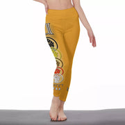 Unity Wear Glow All-Over-Print Gold Women's High Waist Leggings | Back Stitch Closure