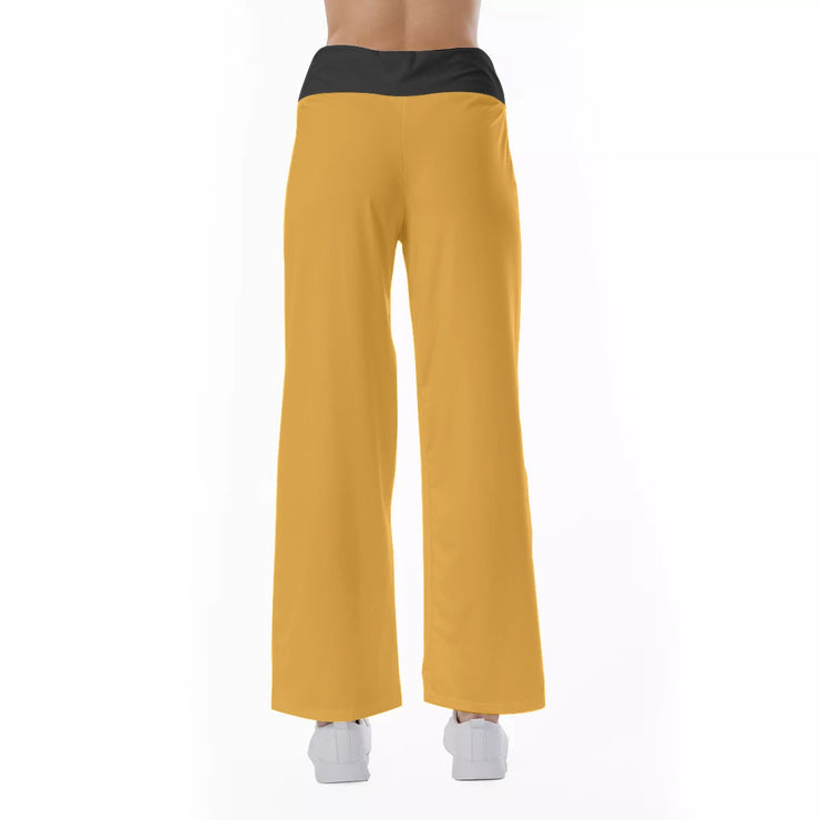 Unity Wear Gold Women's High-Waisted Straight-Leg Trousers