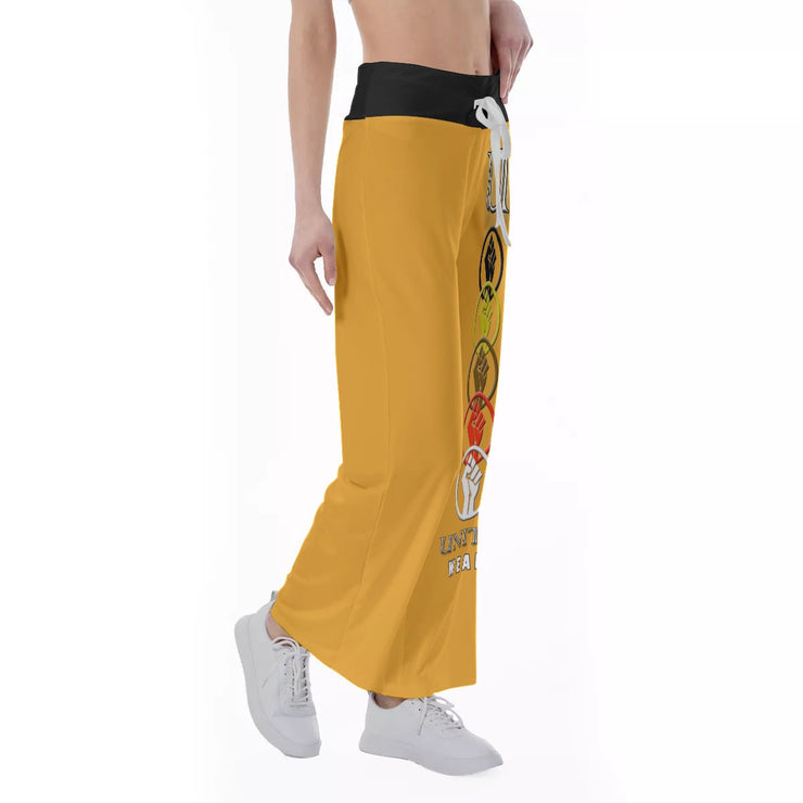 Unity Wear Gold Women's High-Waisted Straight-Leg Trousers