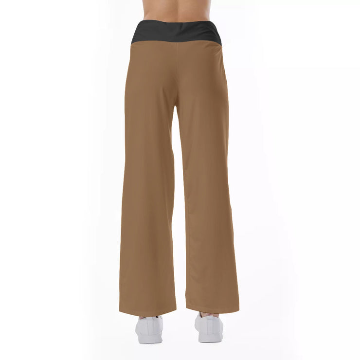 Unity Wear Brown Women's High-Waisted Straight-Leg Trousers