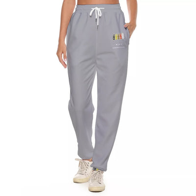 Unity Wear Horizonal Print Gey Women's Casual Pants