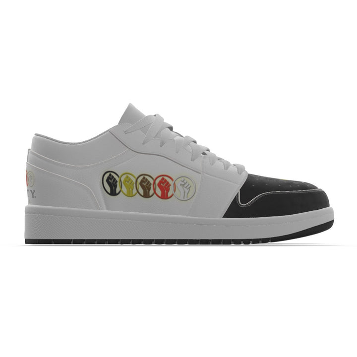 Unity Wear Men's Black Toe Unity 1's Low-Top Leather Stitching Shoes