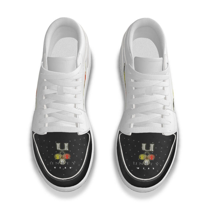 Unity Wear Men's Black Toe Unity 1's Low-Top Leather Stitching Shoes