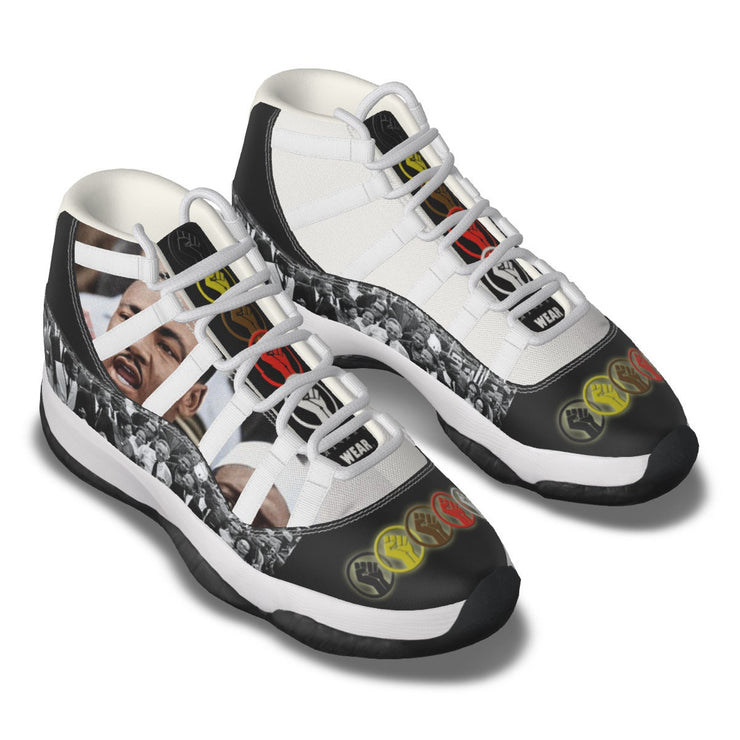 Unity Wear MLK's Men's White High Top Basketball Shoes