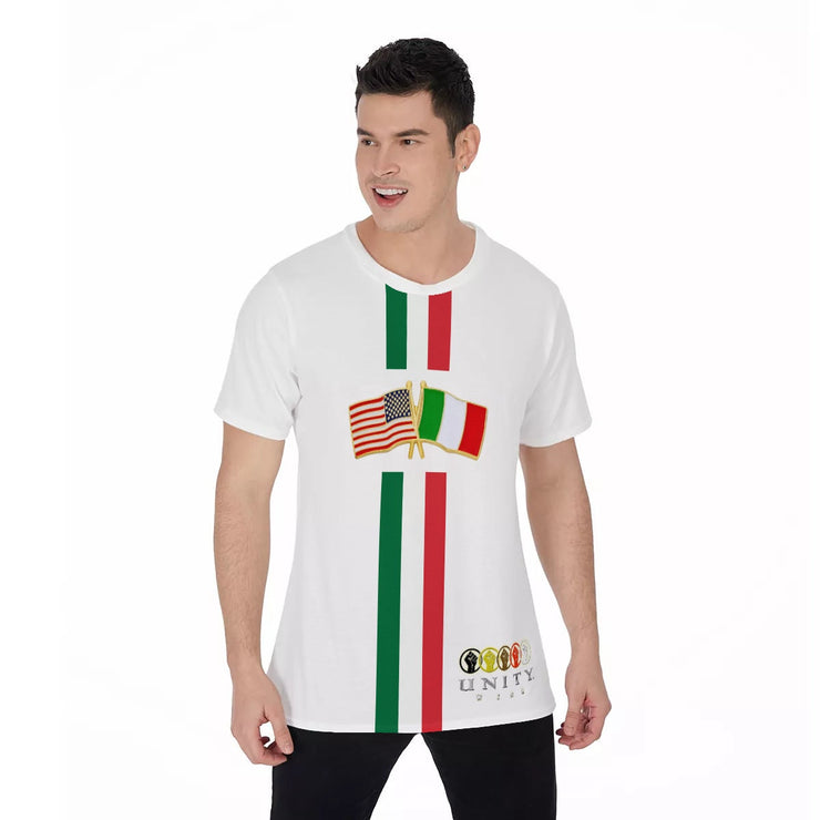 Unity Wear's Italian American Pride All-Over Print Men's O-Neck T-Shirt