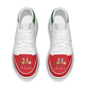 Unity 1's Men's Team Italy Green, White and Red Synthetic Leather Stitching Low-Top Shoes