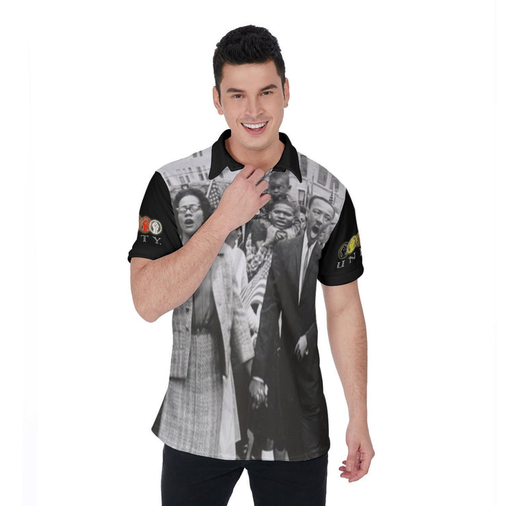 Unity Wear MLK All-Over Print Men's Polo Shirt