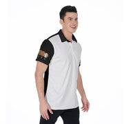 Unity Wear Black and White All-Over Print Men's Polo Shirt