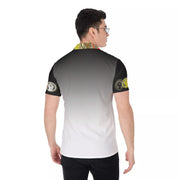 Unity Wear Black Short Sleeve Grey-Dation Full Print Button Up Shirt