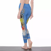 Unity Wear Glow All-Over-Print Sky-Blue Women's High Waist Leggings | Back Stitch Closure