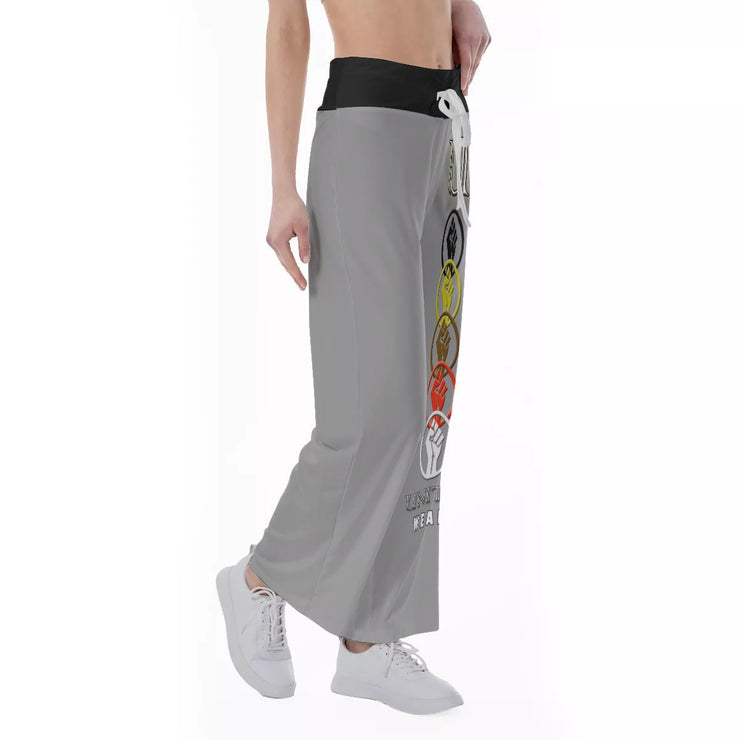 Unity Wear Grey Women's High Waisted Straight-Leg Trousers