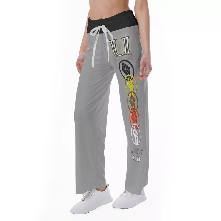 Unity Wear Grey Women's High Waisted Straight-Leg Trousers