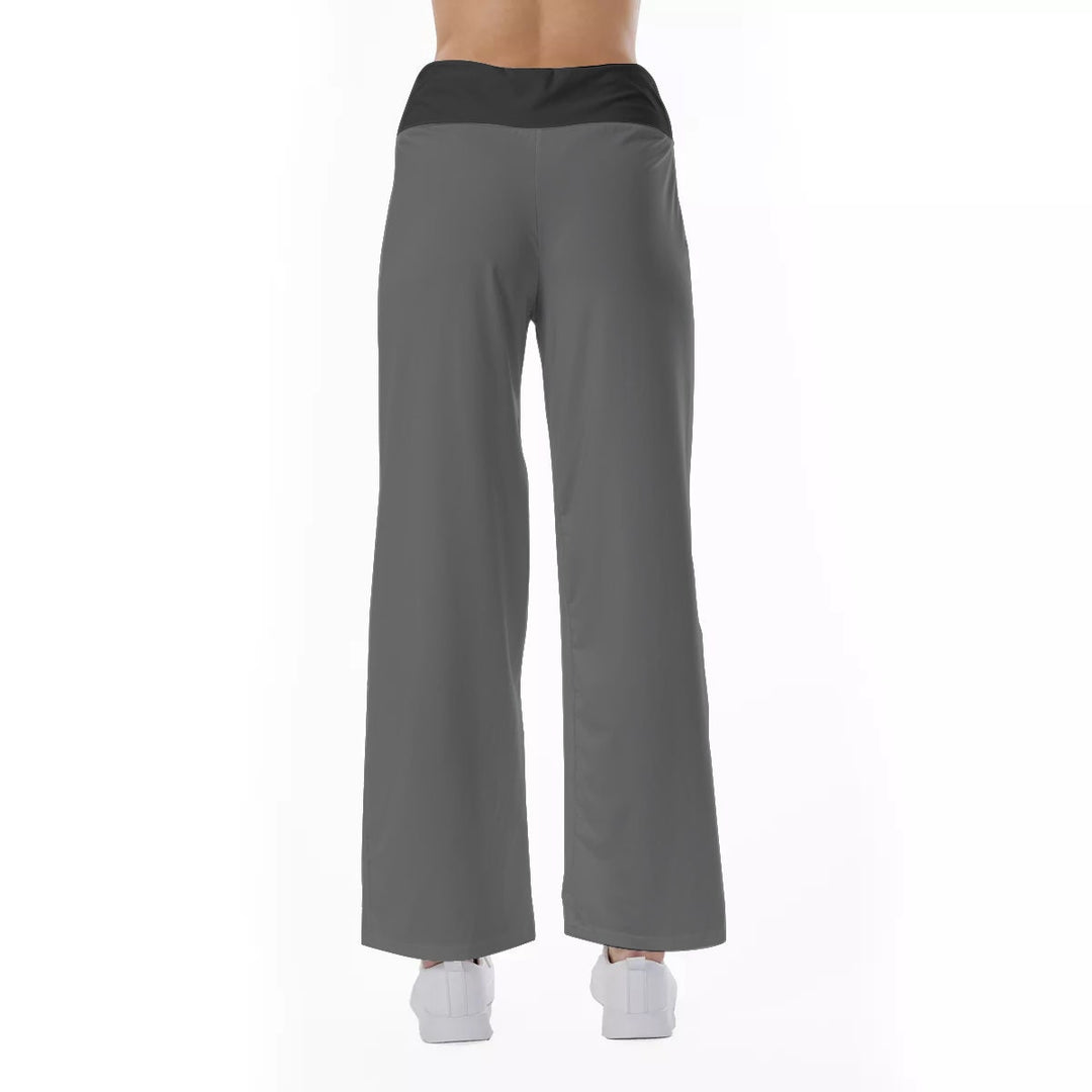 Unity Wear Charcoal Grey Women's High Waisted Straight-Leg Trousers