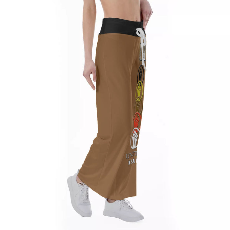 Unity Wear Brown Women's High-Waisted Straight-Leg Trousers
