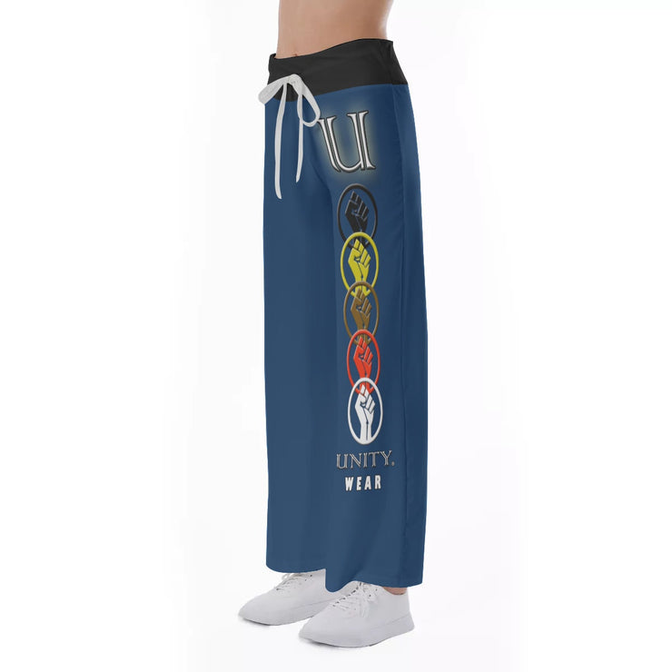 Unity Wear Blue Women's High-waisted Straight-leg Trousers