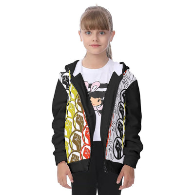 Unity Wear Kid's Unisex White on Black Hoodies