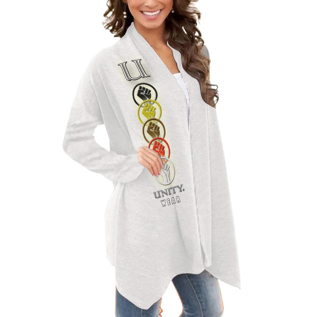 Unity Wear White Women's Cardigan with Long Sleeve