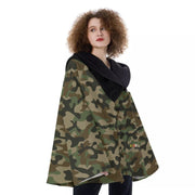 Unity Wear Women's OG Camouflage with Black Hooded Flared Coat