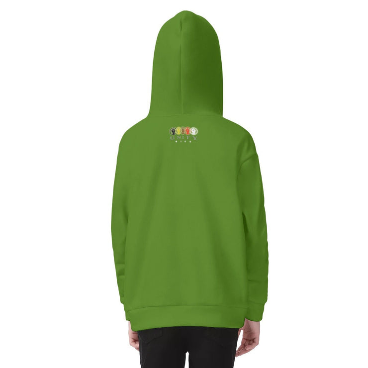 Unity Wear Kid's Unisex White on Green Hoodies
