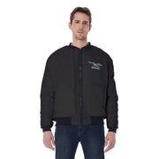 Men's Philadelphia Eagles All Black Old School Eagles Bomber Jacket