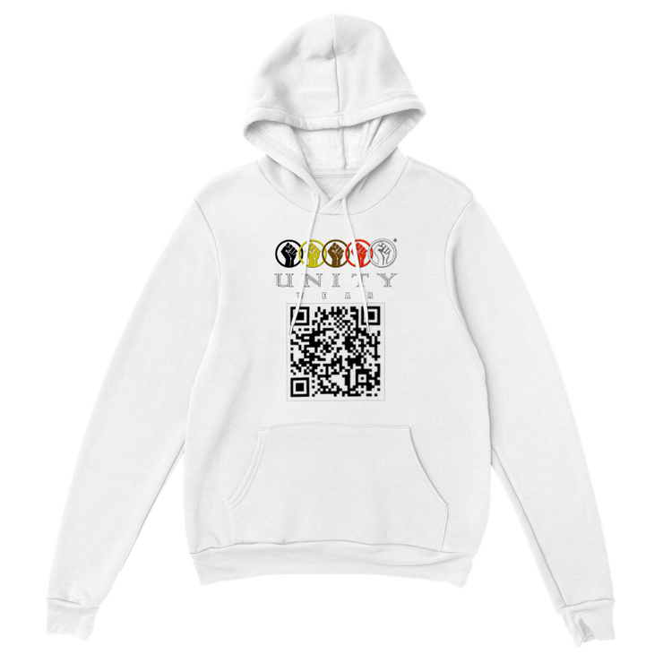 Unity Wear's Classic Unisex QR Code Pullover Hoodie