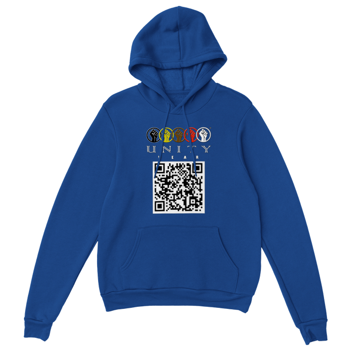 Unity Wear's Classic Unisex QR Code Pullover Hoodie
