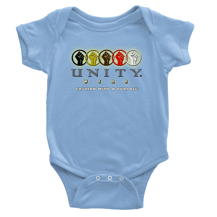 Unity Wear Baby Short Sleeve Bodysuit in Multi-Colors
