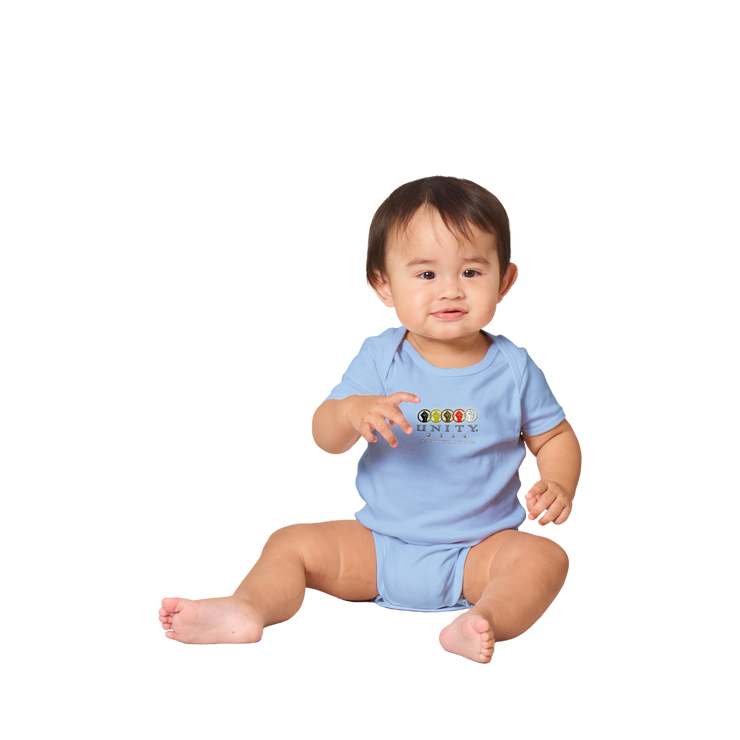 Unity Wear Baby Short Sleeve Bodysuit in Multi-Colors