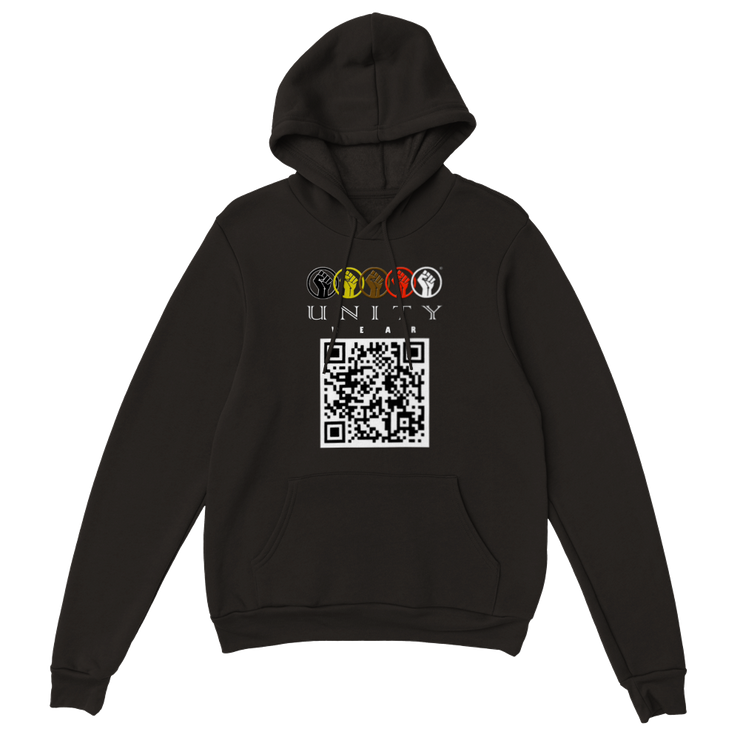 Unity Wear's Classic Unisex QR Code Pullover Hoodie